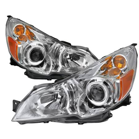 Spec'D Tuning Products - Spec-D 2010-2014 Subaru Legacy/Outback Projector Headlights (Chrome Housing/Clear Lens)