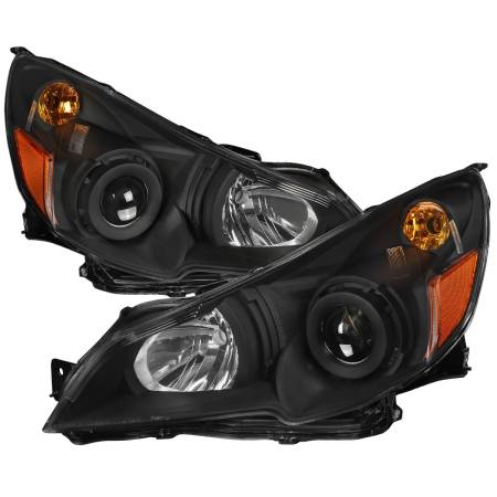 Spec'D Tuning Products - Spec-D 2010-2014 Subaru Legacy/Outback Projector Headlights (Matte Black Housing/Clear Lens)