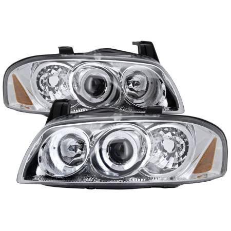 Spec'D Tuning Products - Spec-D 2004-2006 Nissan Sentra Dual Halo Projector Headlights (Chrome Housing/Clear Lens)