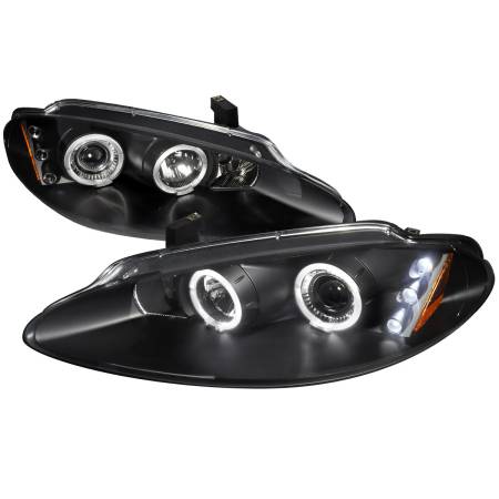 Spec'D Tuning Products - Spec-D 1998-2004 Dodge Intrepid Dual Halo Projector HeadLights (Matte Black Housing/Clear Lens)