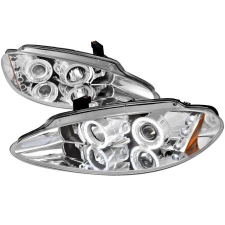 Spec'D Tuning Products - Spec-D 1998-2004 Dodge Intrepid Dual Halo Projector HeadLights (Chrome Housing/Clear Lens)