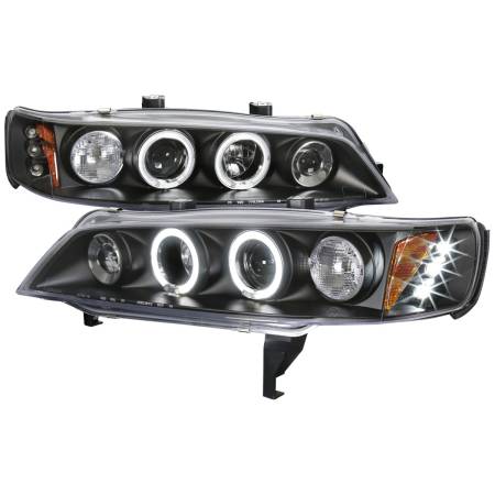 Spec'D Tuning Products - Spec-D 1994-1997 Honda Accord Dual Halo Projector Headlights (Matte Black Housing/Clear Lens)