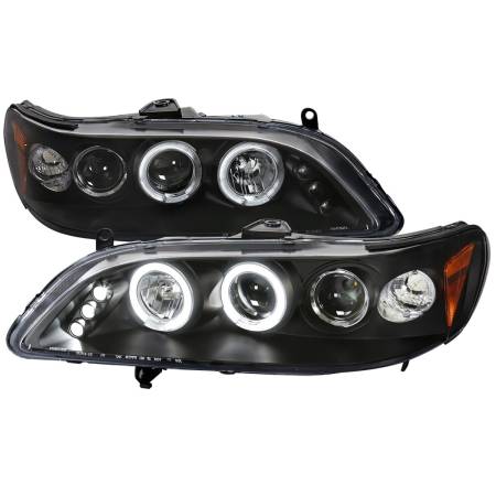Spec'D Tuning Products - Spec-D 1998-2002 Honda Accord Dual Halo Projector Headlights (Matte Black Housing/Clear Lens)