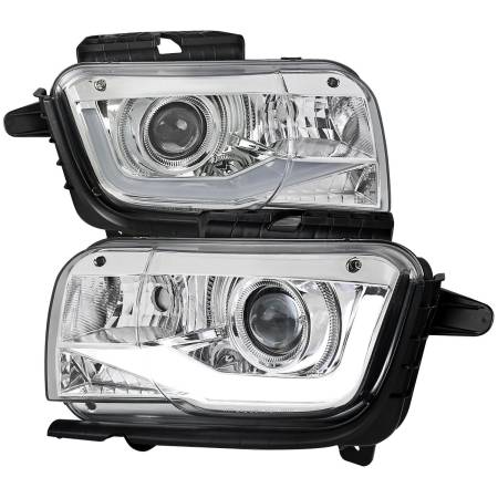 Spec'D Tuning Products - Spec-D 2010-2013 Chevrolet Camaro LED Bar Projector Headlights (Chrome Housing/Clear Lens)