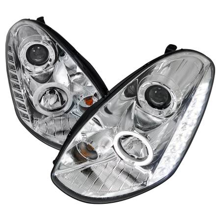 Spec'D Tuning Products - Spec-D 2005-2006 Infiniti G35 Sedan Halo Projector Headlights (Chrome Housing/Clear Lens)