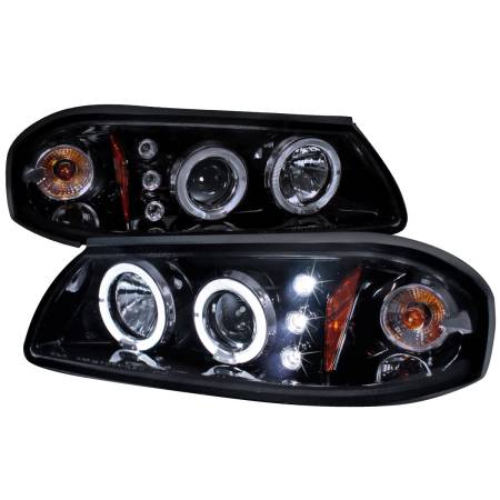 Spec'D Tuning Products - Spec-D 2000-2005 Chevrolet Impala Dual Halo Projector Headlights (Glossy Black Housing/Smoke Lens)