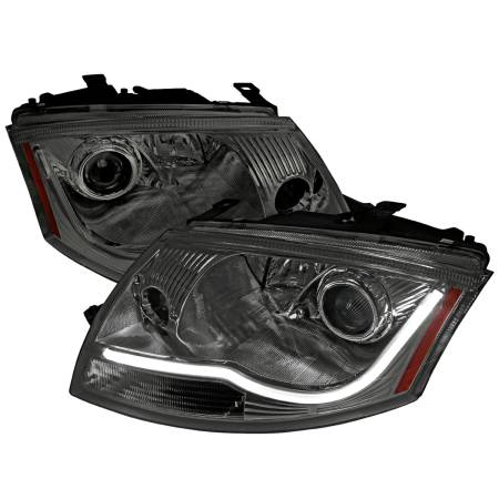 Spec'D Tuning Products - Spec-D 1999-2006 Audi TT LED Bar Projector Headlights (Chrome Housing/Smoke Lens)