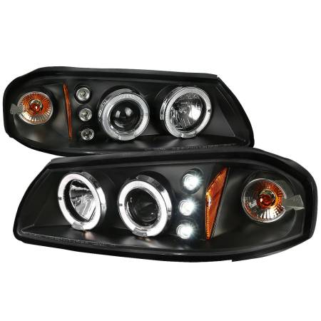 Spec'D Tuning Products - Spec-D 2000-2005 Chevrolet Impala Dual Halo Projector Headlights (Matte Black Housing/Clear Lens)