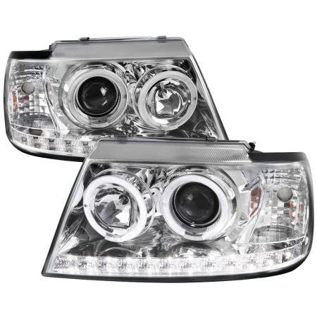Spec'D Tuning Products - Spec-D 2002-2005 Ford Explorer Dual Halo Projector Headlights (Chrome Housing/Clear Lens)