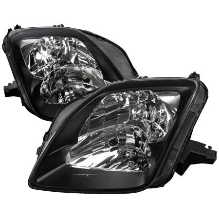Spec'D Tuning Products - Spec-D 1997-2001 Honda Prelude Factory Style Headlights (Matte Black Housing/Clear Lens)