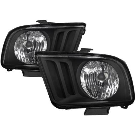 Spec'D Tuning Products - Spec-D 2005-2009 Ford Mustang Factory Style Headlights (Matte Black Housing/Clear Lens)