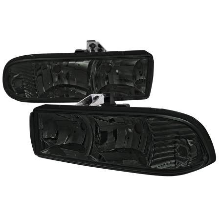 Spec'D Tuning Products - Spec-D 1998-2004 Chevrolet S10/Blazer Factory Style Headlights (Chrome Housing/Smoke Lens)