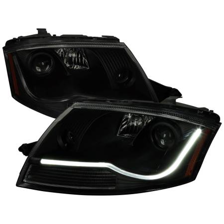 Spec'D Tuning Products - Spec-D 1999-2006 Audi TT LED Bar Projector Headlights (Black Housing/Smoke Lens)