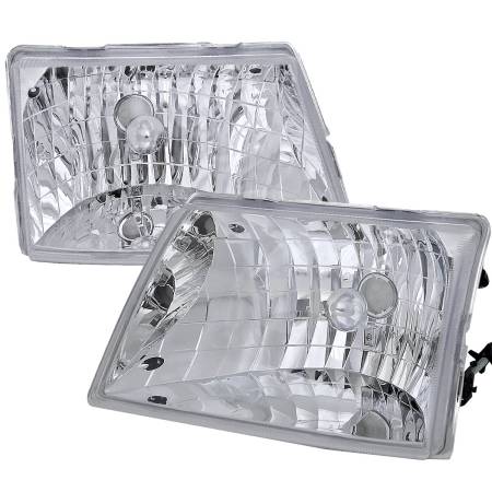 Spec'D Tuning Products - Spec-D 1998-2000 Ford Ranger Factory Style Crystal Headlights (Chrome Housing/Clear Lens)