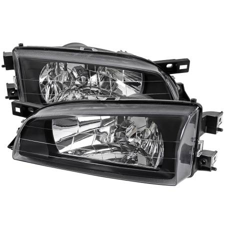 Spec'D Tuning Products - Spec-D 1995-2001 Subaru Impreza Factory Style Crystal Headlights (Matte Black Housing/Clear Lens)
