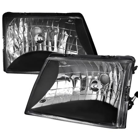Spec'D Tuning Products - Spec-D 1998-2000 Ford Ranger Factory Style Crystal Headlights (Matte Black Housing/Clear Lens)
