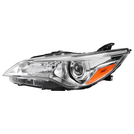 Spec'D Tuning Products - Spec-D 2015-2017 Toyota Camry Projector Headlight w/ Amber Reflector - Driver Side Only (Chrome Housing/Clear Lens)