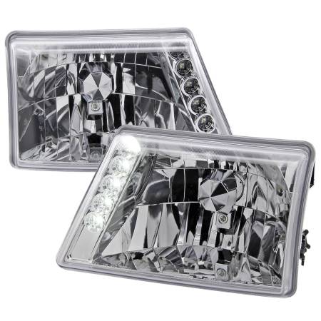 Spec'D Tuning Products - Spec-D 1998-2000 Ford Ranger Factory Style Headlights (Chrome Housing/Clear Lens)