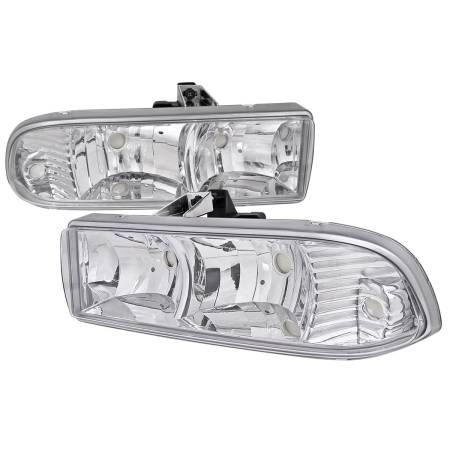 Spec'D Tuning Products - Spec-D 1998-2004 Chevrolet S10/Blazer Factory Style Headlights (Chrome Housing/Clear Lens)