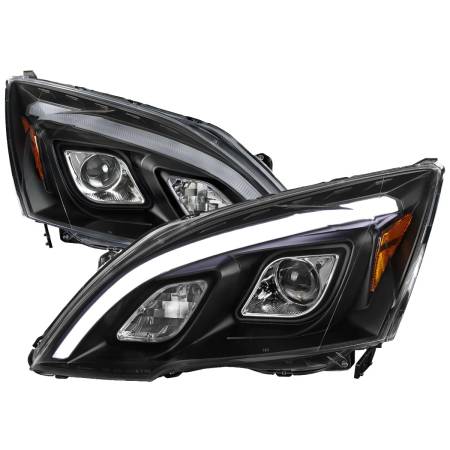 Spec'D Tuning Products - Spec-D 2007-2011 Honda CRV LED Bar Projector Headlights (Matte Black Housing/Clear Lens)