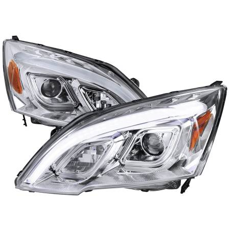 Spec'D Tuning Products - Spec-D 2007-2011 Honda CRV LED Bar Projector Headlights (Chrome Housing/Clear Lens)