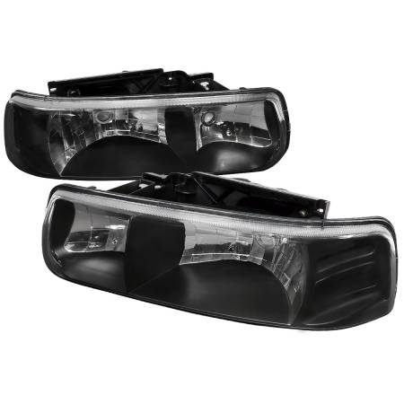 Spec'D Tuning Products - Spec-D 1999-2006 Chevrolet Silverado/Tahoe/Suburban Factory Style Headlights (Matte Black Housing/Clear Lens)
