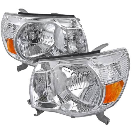 Spec'D Tuning Products - Spec-D 2005-2011 Toyota Tacoma Factory Style Headlights (Chrome Housing/Clear Lens)