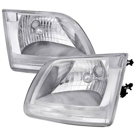 Spec'D Tuning Products - Spec-D 1997-2004 Ford F-150/Expedition Factory Style Crystal Headlights (Chrome Housing/Clear Lens)