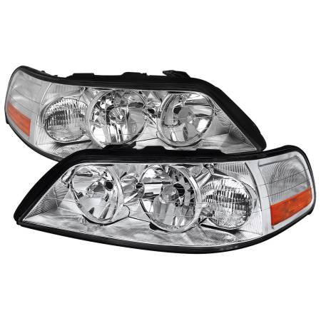 Spec'D Tuning Products - Spec-D 2005-2011 Lincoln Town Car Factory Style Headlights (Chrome Housing/Clear Lens)