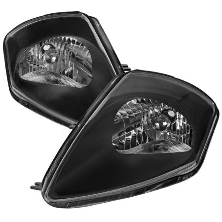 Spec'D Tuning Products - Spec-D 2000-2005 Mitsubishi Eclipse Factory Style Crystal Headlights (Matte Black Housing/Clear Lens)