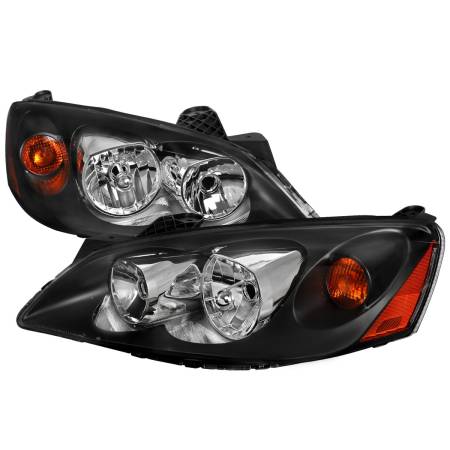 Spec'D Tuning Products - Spec-D 2005-2010 Pontiac G6 Factory Style Headlights w/ Amber Reflectors (Matte Black Housing/Clear Lens)