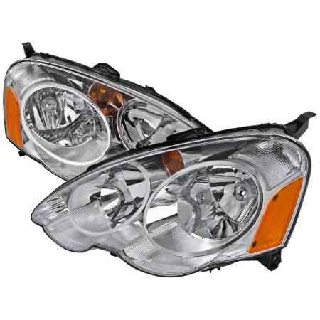 Spec'D Tuning Products - Spec-D 2002-2004 Acura RSX Factory Style Headlights w/ Amber Reflectors (Chrome Housing/Clear Lens)