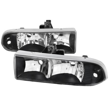 Spec'D Tuning Products - Spec-D 1998-2004 Chevrolet S10/Blazer Factory Style Headlights (Matte Black Housing/Clear Lens)