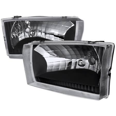 Spec'D Tuning Products - Spec-D 1999-2004 Ford F-250/F-350/F-450/F-550/Excursion Factory style Headlights (Matte Black Housing/Clear Lens)