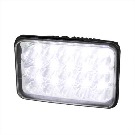 Spec'D Tuning Products - Spec-D Universal 4"x6" 15-LED Sealed Beam Headlights w/ H4 Plug (Black Aluminum Housing/PMMA Lens)