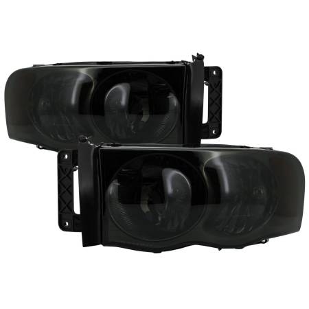 Spec'D Tuning Products - Spec-D 2002-2005 Dodge RAM 1500/ 2003-2005 RAM 2500 3500 Factory Style Headlights (Chrome Housing/Smoke Lens)