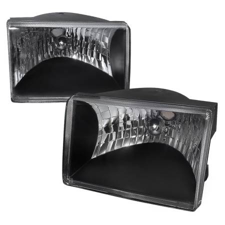 Spec'D Tuning Products - Spec-D 1993-1998 Jeep Grand Cherokee Factory Style Headlights (Matte Black Housing/Clear Lens)