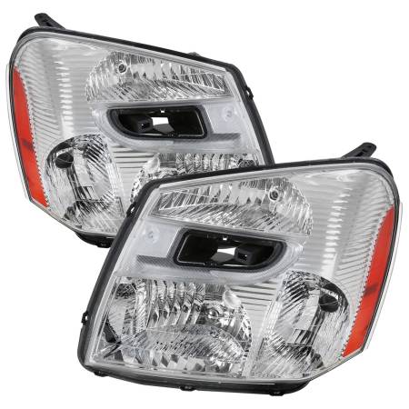 Spec'D Tuning Products - Spec-D 2005-2009 Chevrolet Equinox Factory Style Headlights w/ Amber Reflector (Chrome Housing/Clear Lens)