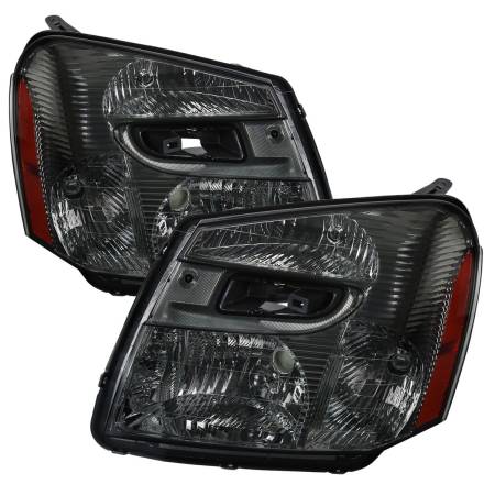 Spec'D Tuning Products - Spec-D 2005-2009 Chevrolet Equinox Factory Style Headlights w/ Amber Reflector (Chrome Housing/Smoke Lens)