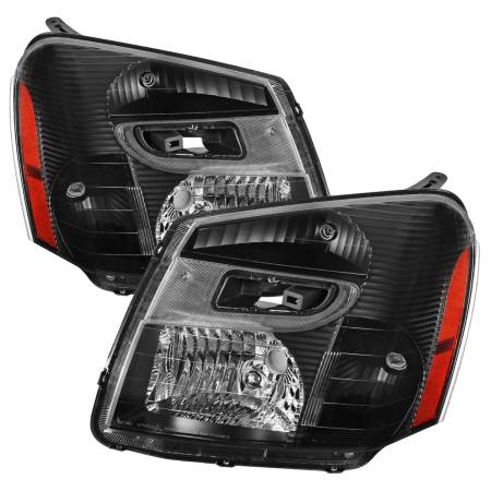 Spec'D Tuning Products - Spec-D 2005-2009 Chevrolet Equinox Factory Style Headlights w/ Amber Reflector (Matte Black Housing/Clear Lens)