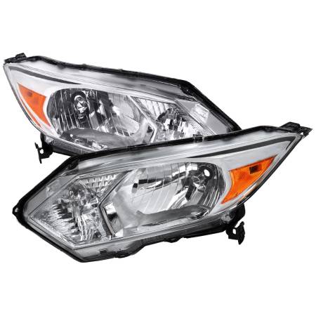 Spec'D Tuning Products - Spec-D 2016-2018 Honda HR-V Crystal Headlights w/ Amber Reflectors (Chrome Housing/Clear Lens)