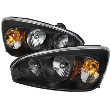 Spec'D Tuning Products - Spec-D 2004-2007 Chevrolet Malibu Factory Style Headlights w/ Amber Reflectors (Matte Black Housing/Clear Lens)