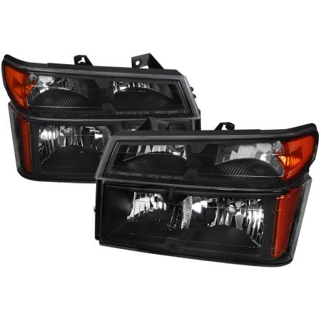 Spec'D Tuning Products - Spec-D 2004-2012 Chevrolet Colorado GMC Canyon Isuzu I-Series Factory Style Headlights & Corner Lights Pair (Matte Black Housing/Clear Lens)