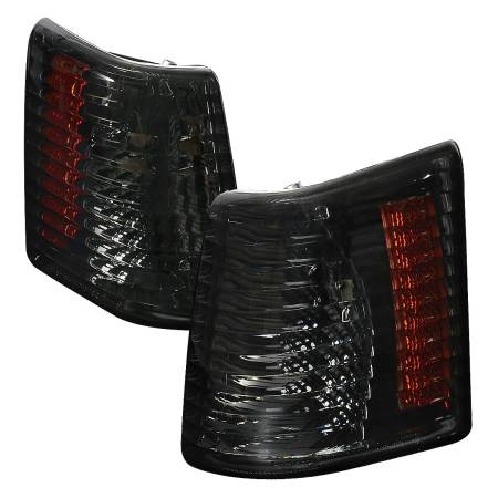 Spec'D Tuning Products - Spec-D 1993-1998 Jeep Grand Cherokee Corner Lights w/ Amber Reflectors (Chrome Housing/Smoke Lens)