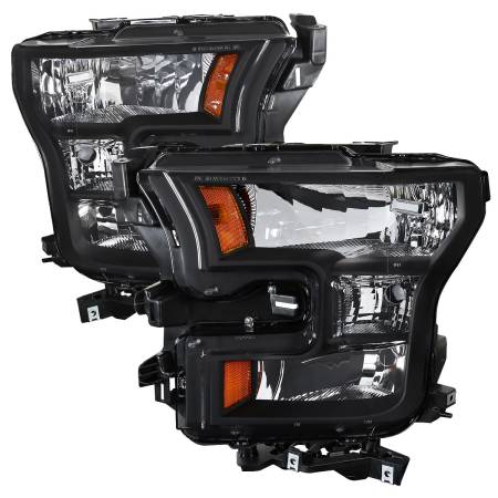 Spec'D Tuning Products - Spec-D 2015-2017 Ford F-150 Replacement Factory Style Headlights (Matte Black Housing/Clear Lens)