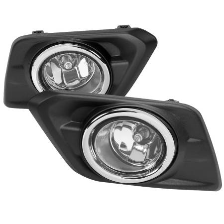 Spec'D Tuning Products - Spec-D 2014-2016 Nissan Rogue H11 Fog Lights Kit w/ Switch & Wiring Harness (Chrome Housing/Clear Lens)