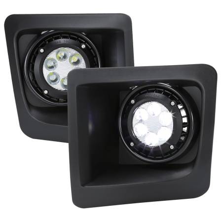 Spec'D Tuning Products - Spec-D 2014-2015 GMC Sierra 1500 LED Fog Lights Kit w/ Switch & Wiring Harness (Chrome Housing/Clear Lens)