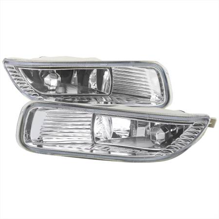 Spec'D Tuning Products - Spec-D 2003-2004 Toyota Corolla H3 Fog Lights Kit w/ Switch & Wiring Harness (Chrome Housing/Clear Lens)