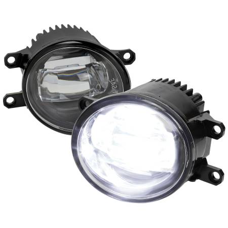 Spec'D Tuning Products - Spec-D 2014-2020 Toyota Tacoma/Tundra/Corolla/Highlander/RAV4 LED Fog Lights (Chrome Housing/Clear Lens)