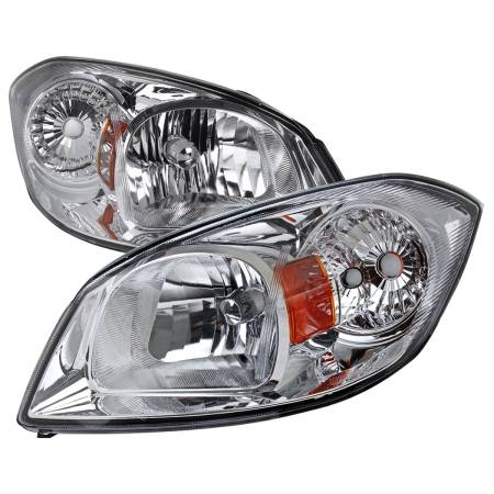 Spec'D Tuning Products - Spec-D 2005-2010 Chevrolet Cobalt Pontiac Pursuit/G5 Crystal Headlights w/ Amber Reflector (Chrome Housing/Clear Lens)
